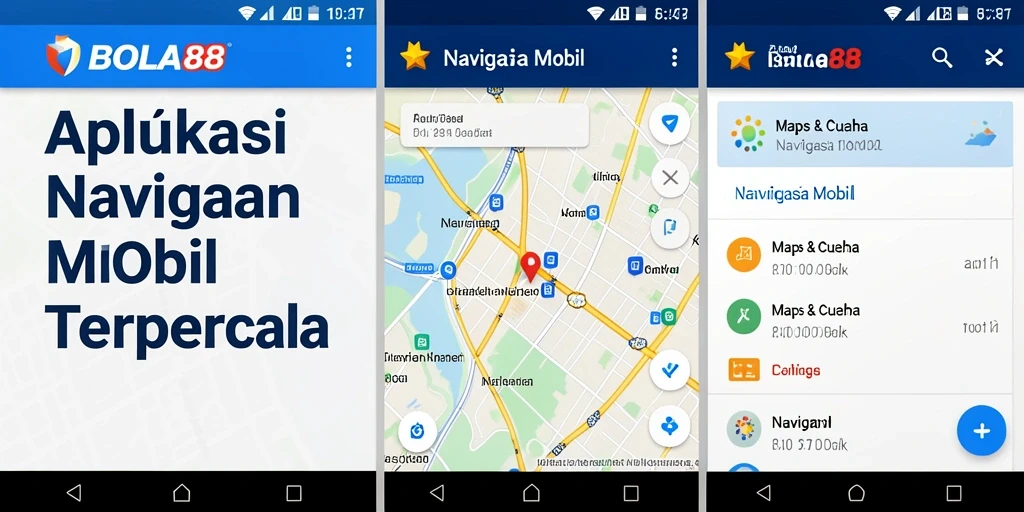 Antarmuka BOLA88 yang intuitif dan informatif untuk navigasi mobil.