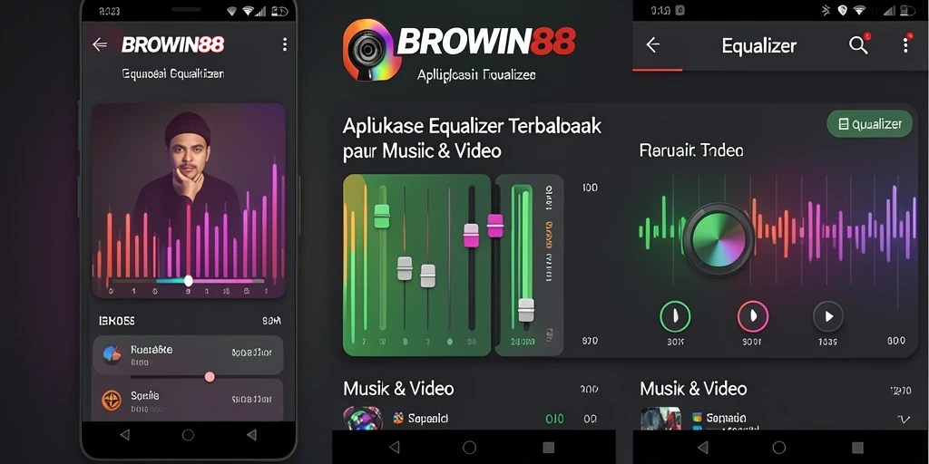 Antarmuka BROWIN88 menampilkan berbagai kontrol Equalizer yang mudah diakses.