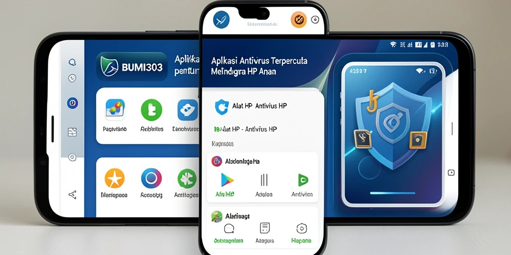 Tampilan antarmuka utama aplikasi BUMI303 dengan fitur keamanan canggih.