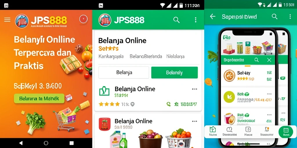 Tampilan antarmuka aplikasi JPS888 yang modern dan menarik.