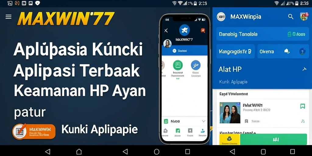 Antarmuka aplikas MAXWIN77 yang menakjubkan dan fungsionalitas Kunci Aplikasi.