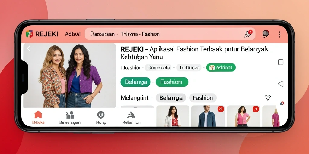 Tampilan antarmuka aplikasi REJEKI yang menarik dan fungsional.