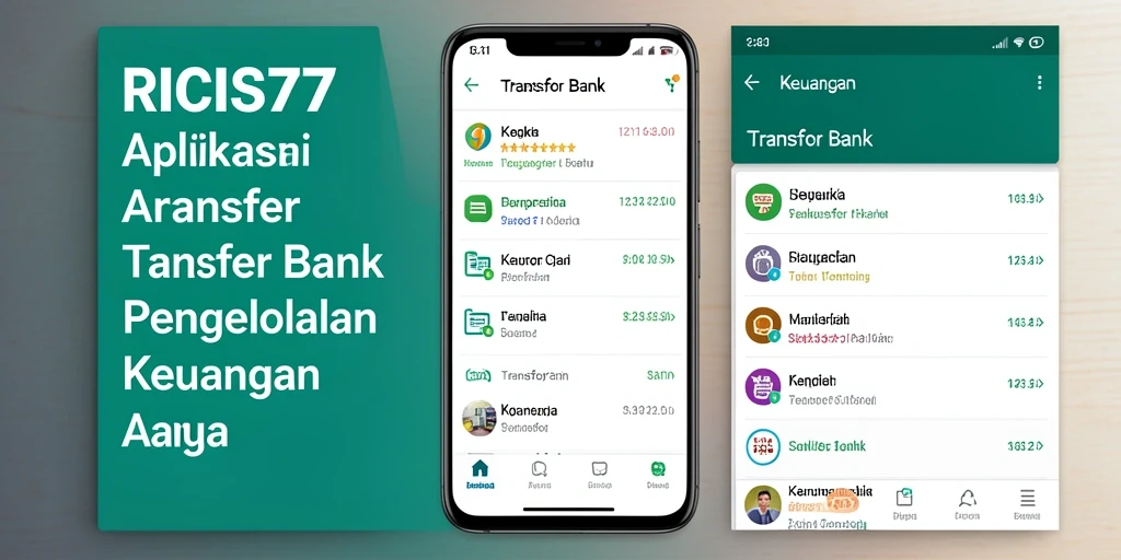 Tampilan antarmuka aplikasi RICIS77 yang memudahkan transfer bank.