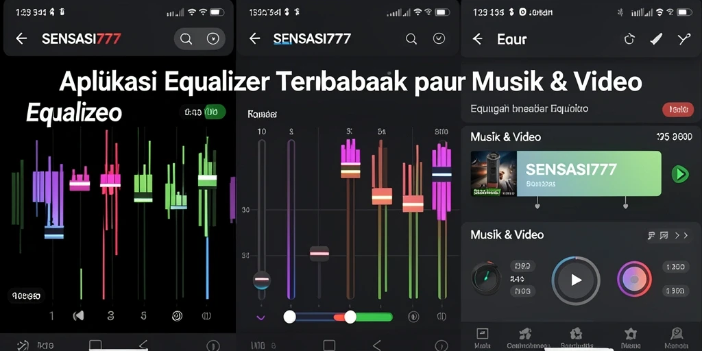 Antarmuka SENSASI777 dengan fitur Equalizer yang interaktif.