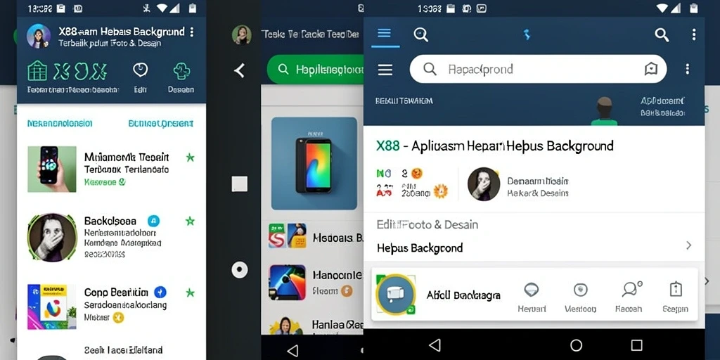 Antarmuka yang mudah digunakan dari aplikasi Hapus Background X88.